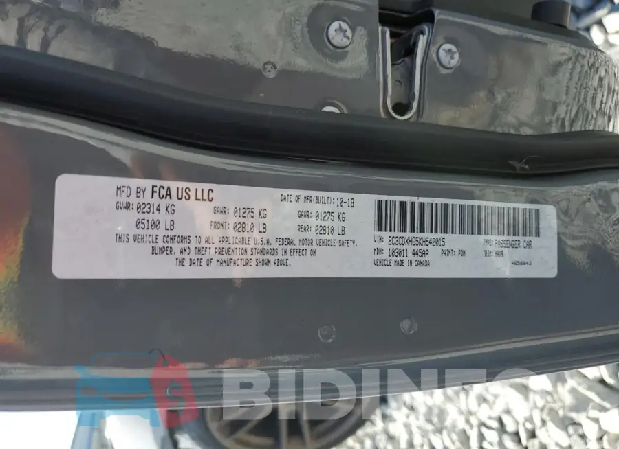 2C3CDXHG5KH542015 Photo# 13