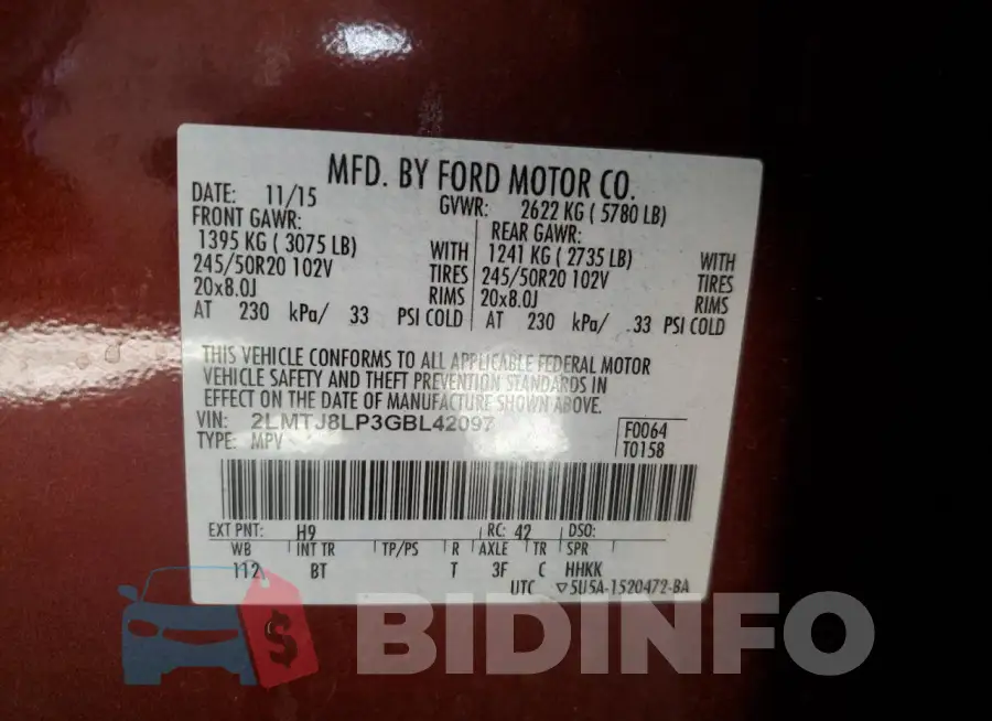 2LMTJ8LP3GBL42097 Photo# 12