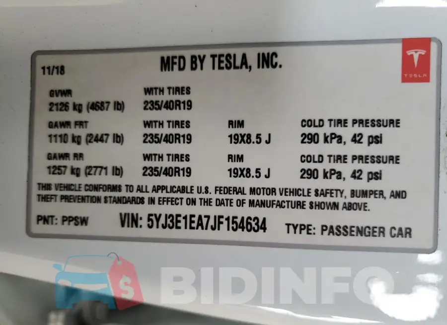 5YJ3E1EA7JF154634 Photo# 12