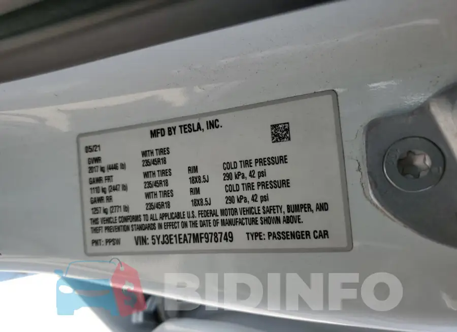 5YJ3E1EA7MF978749 Photo# 12