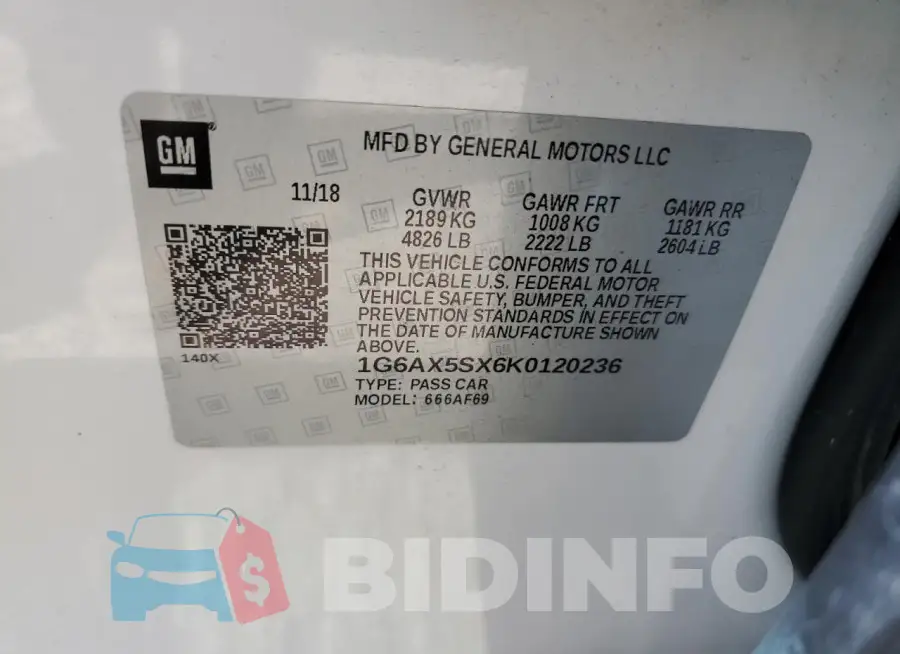 1G6AX5SX6K0120236 Photo# 12