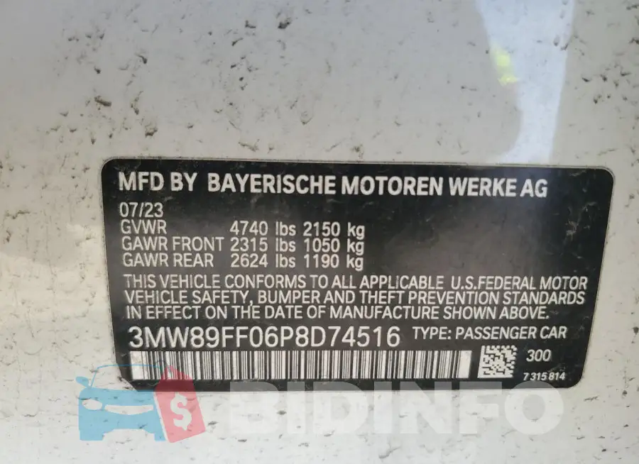 3MW89FF06P8D74516 Photo# 12