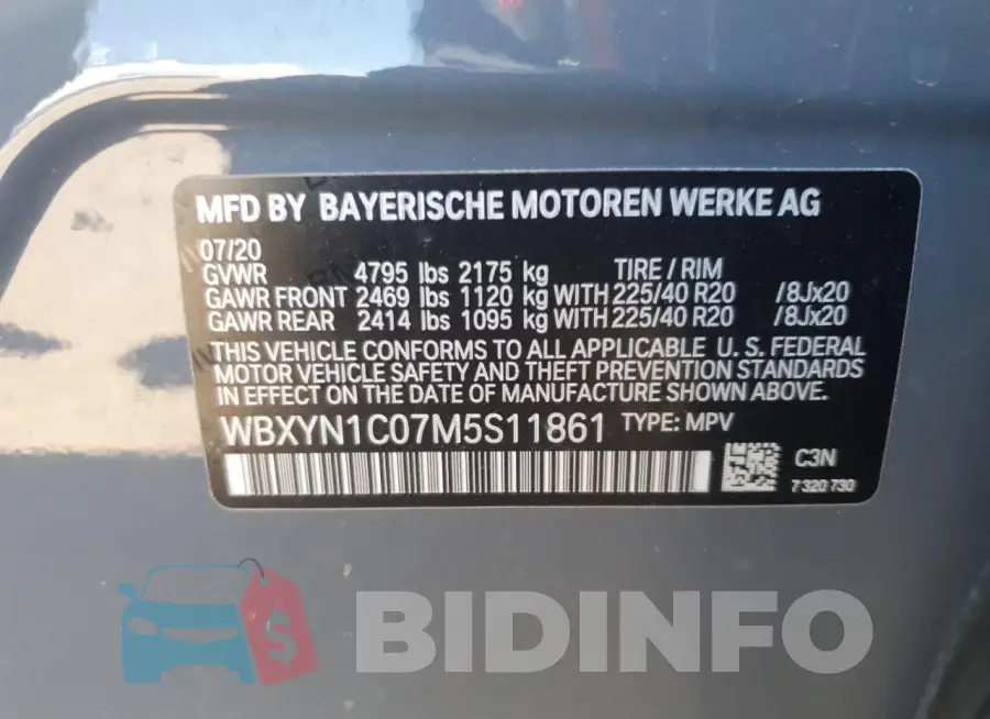 WBXYN1C07M5S11861 Photo# 12