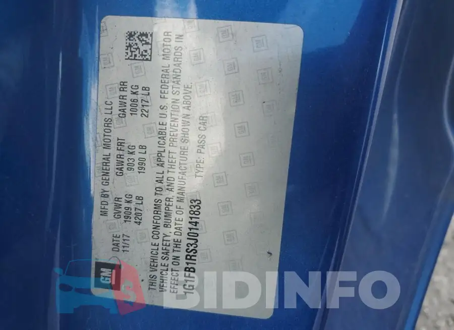 1G1FB1RS3J0141833 Photo# 12