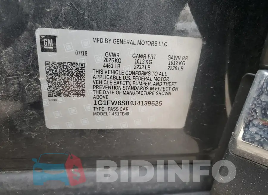 1G1FW6S04J4139625 Photo# 12