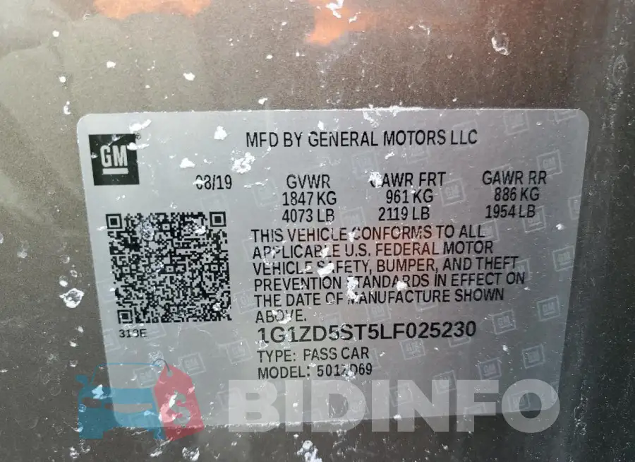 1G1ZD5ST5LF025230 Photo# 12