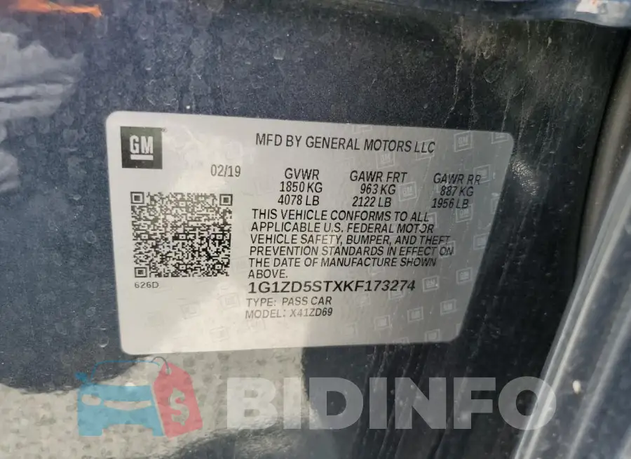 1G1ZD5STXKF173274 Photo# 12