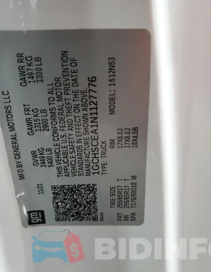 1GCHSCEA1N1127776 Photo# 13