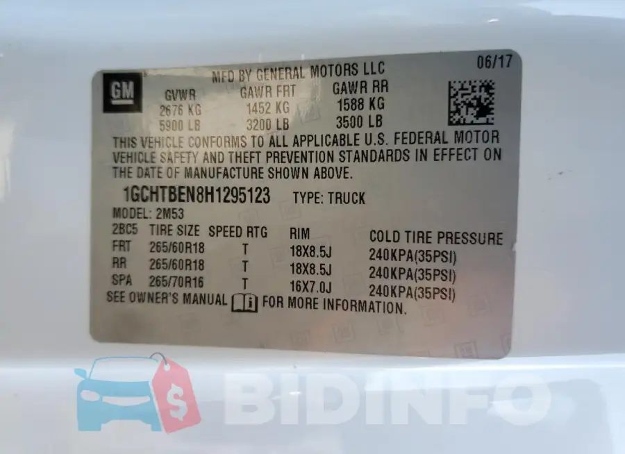 1GCHTBEN8H1295123 Photo# 12