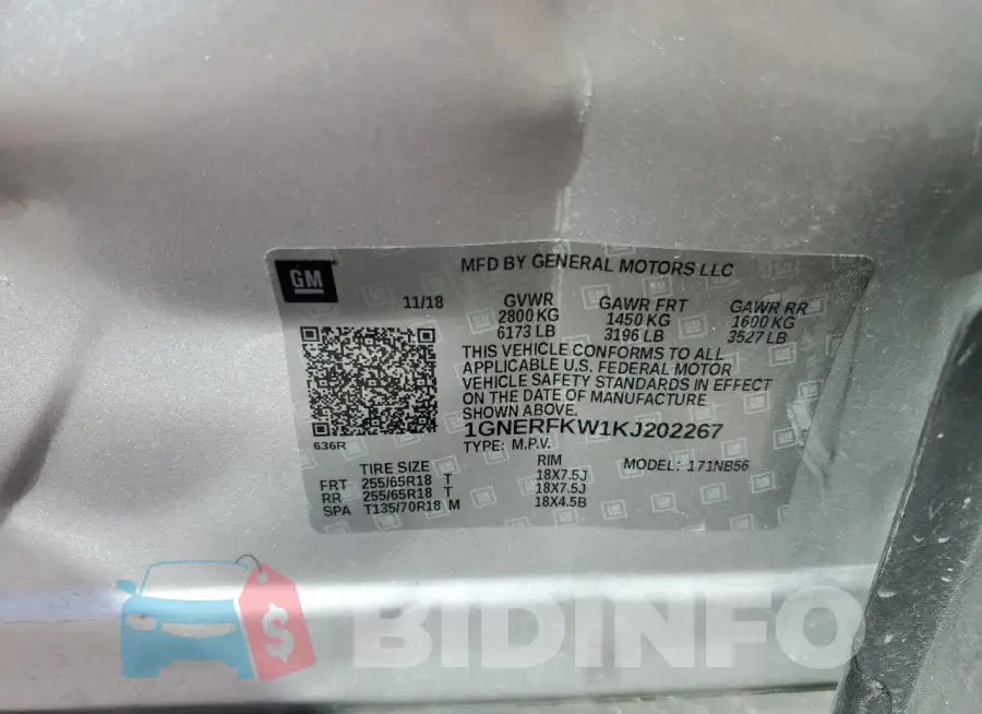 1GNERFKW1KJ202267 Photo# 13