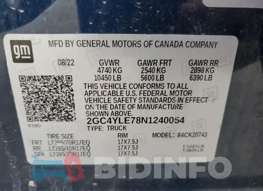 2GC4YLE78N1240054 Photo# 12