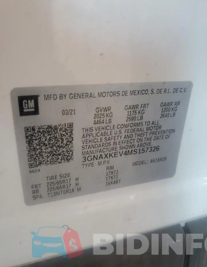 3GNAXKEV4MS157326 Photo# 14