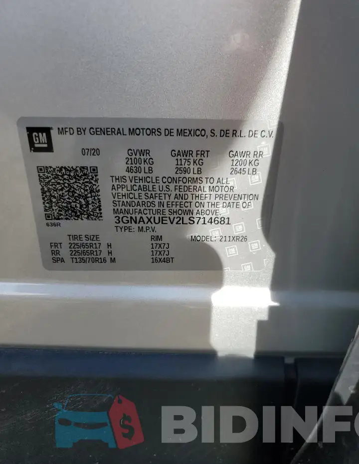 3GNAXUEV2LS714681 Photo# 13