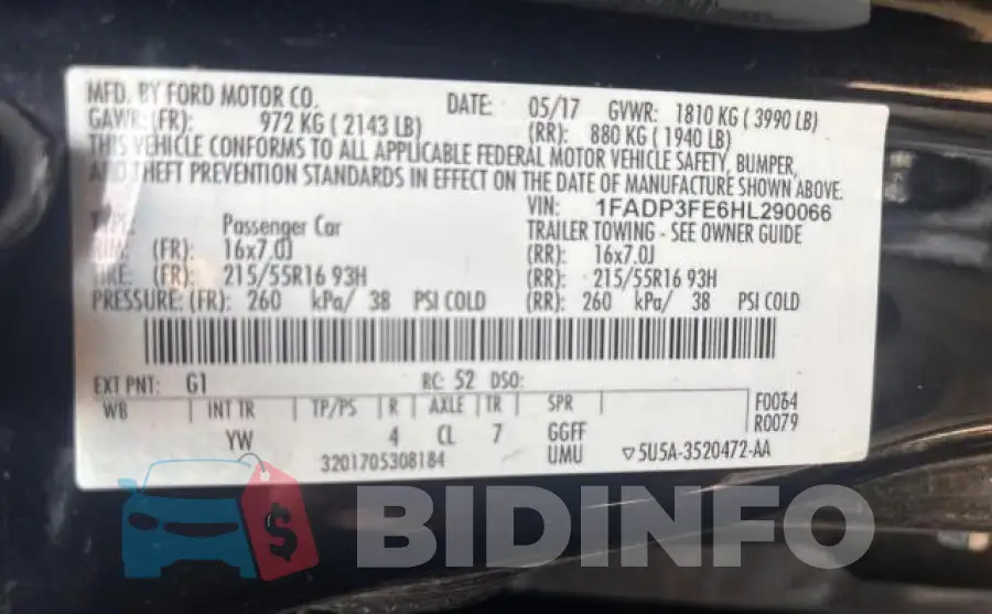 1FADP3FE6HL290066 Photo# 10