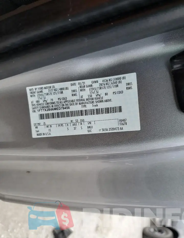 1FT7X2B66MED79456 Photo# 12