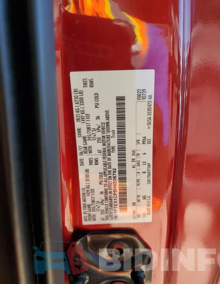1FTEX1CP5HKE06792 Photo# 13