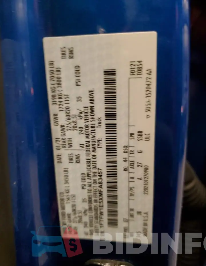 1FTFW1E5XMFA83457 Photo# 12