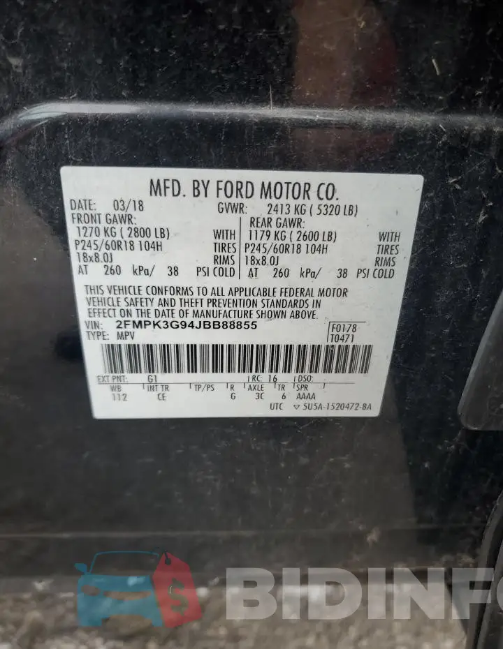 2FMPK3G94JBB88855 Photo# 13
