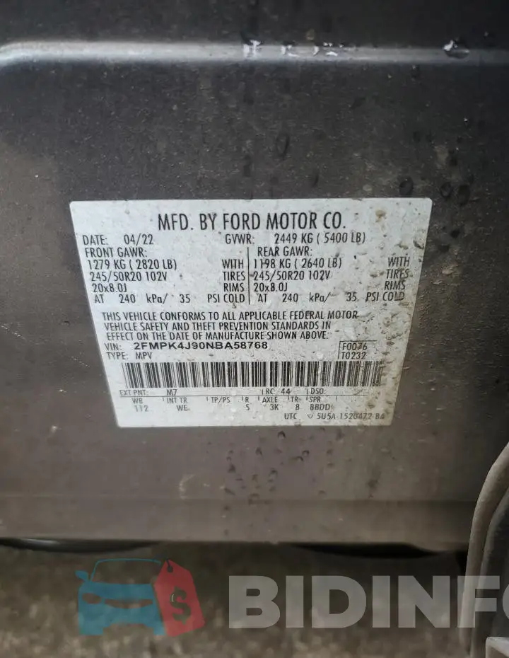 2FMPK4J90NBA58768 Photo# 13