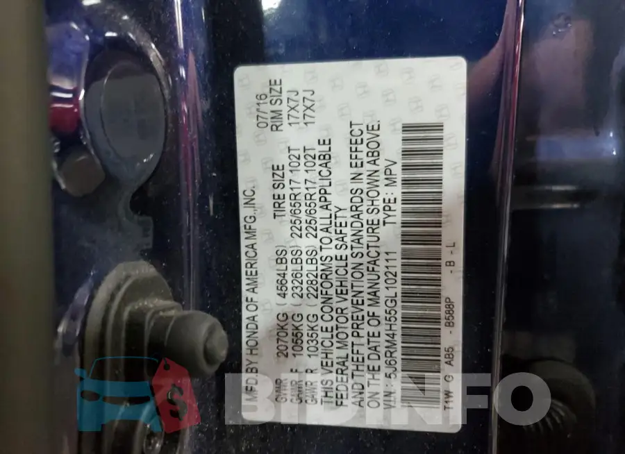 5J6RM4H55GL102111 Photo# 13