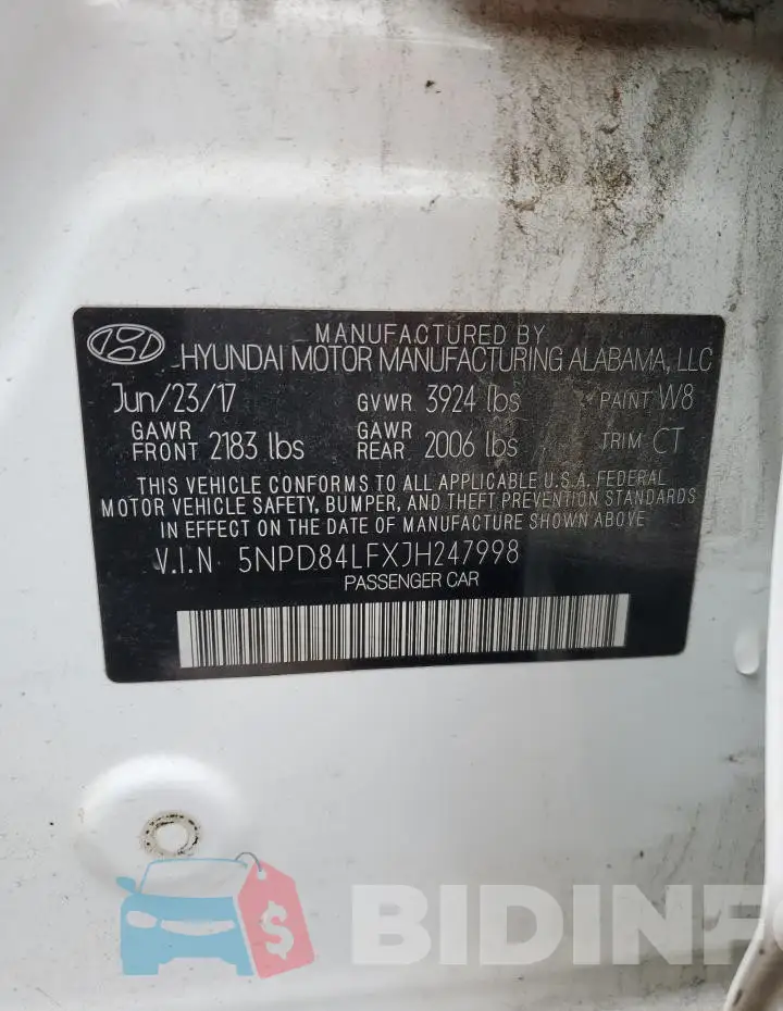 5NPD84LFXJH247998 Photo# 12