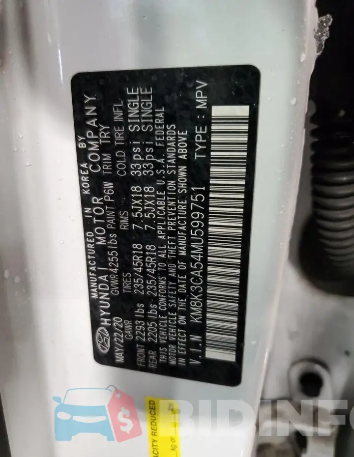 KM8K3CA54MU599751 Photo# 14