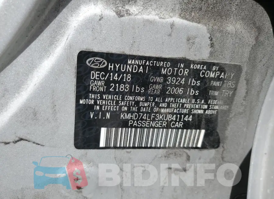 KMHD74LF3KU841144 Photo# 13