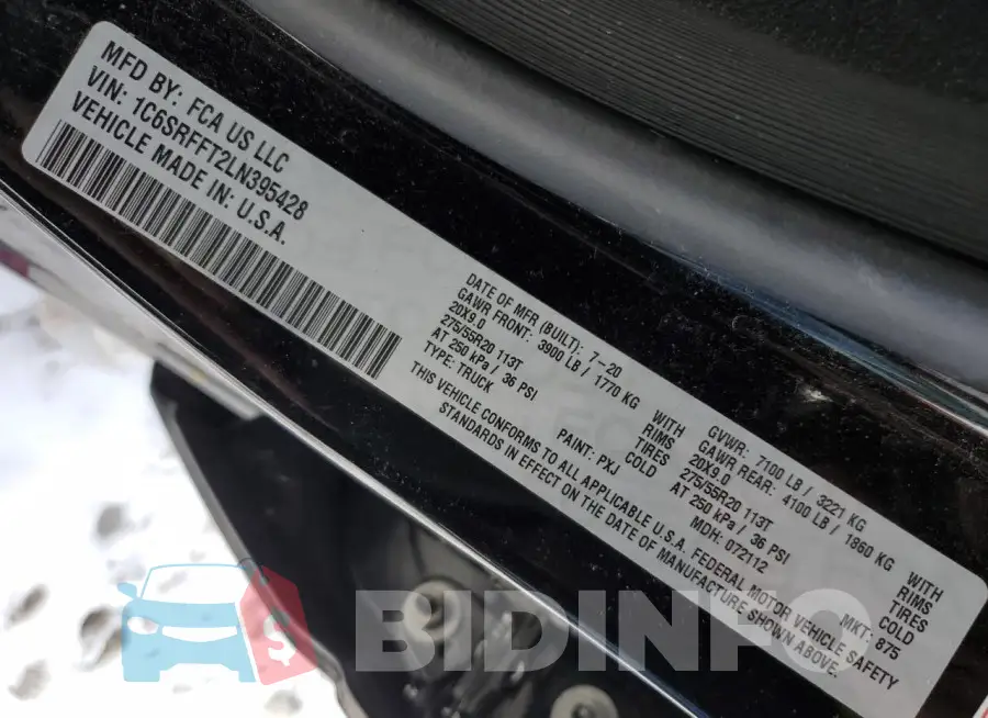 1C6SRFFT2LN395428 Photo# 12