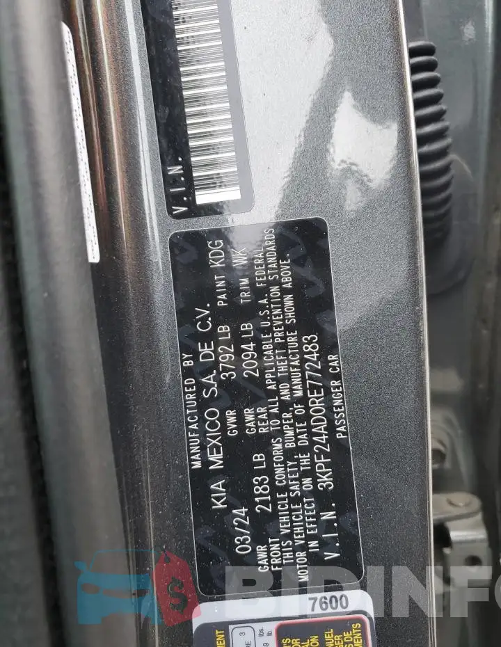 3KPF24AD0RE772483 Photo# 13