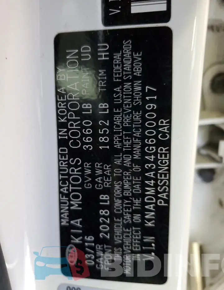 KNADM4A34G6000917 Photo# 12