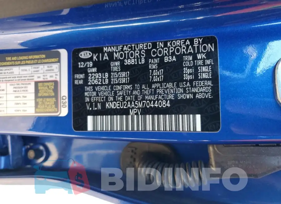 KNDEU2AA5M7044084 Photo# 13