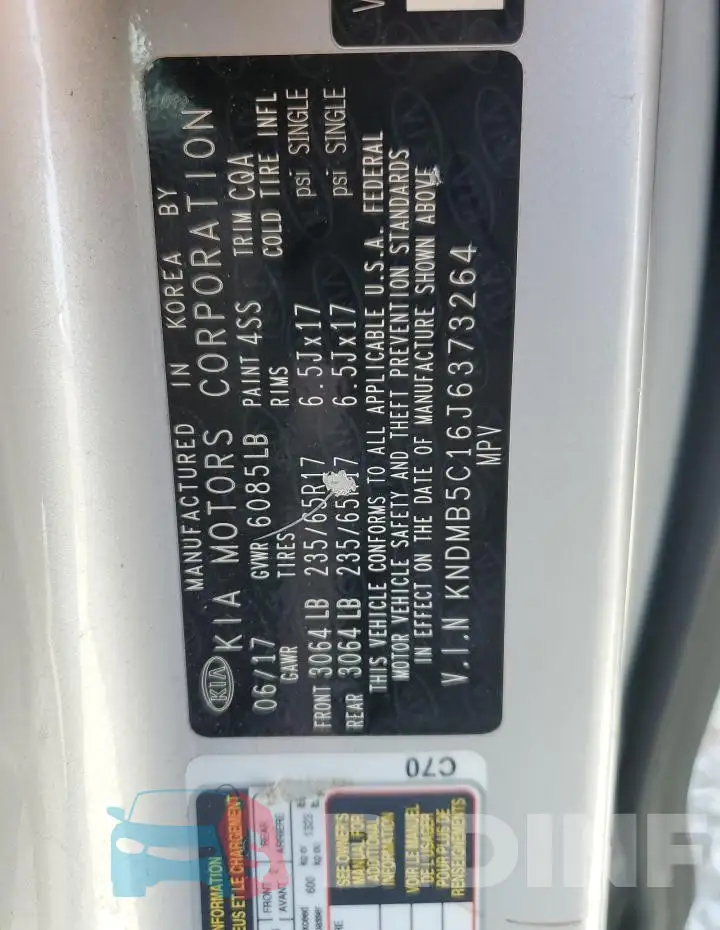 KNDMB5C16J6373264 Photo# 13