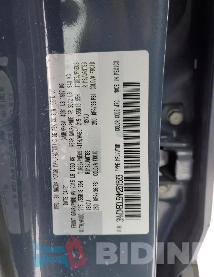 3MVDMBDL5MM261583 Photo# 12