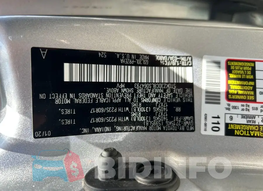 5TDKZ3DC8LS064793 Photo# 10