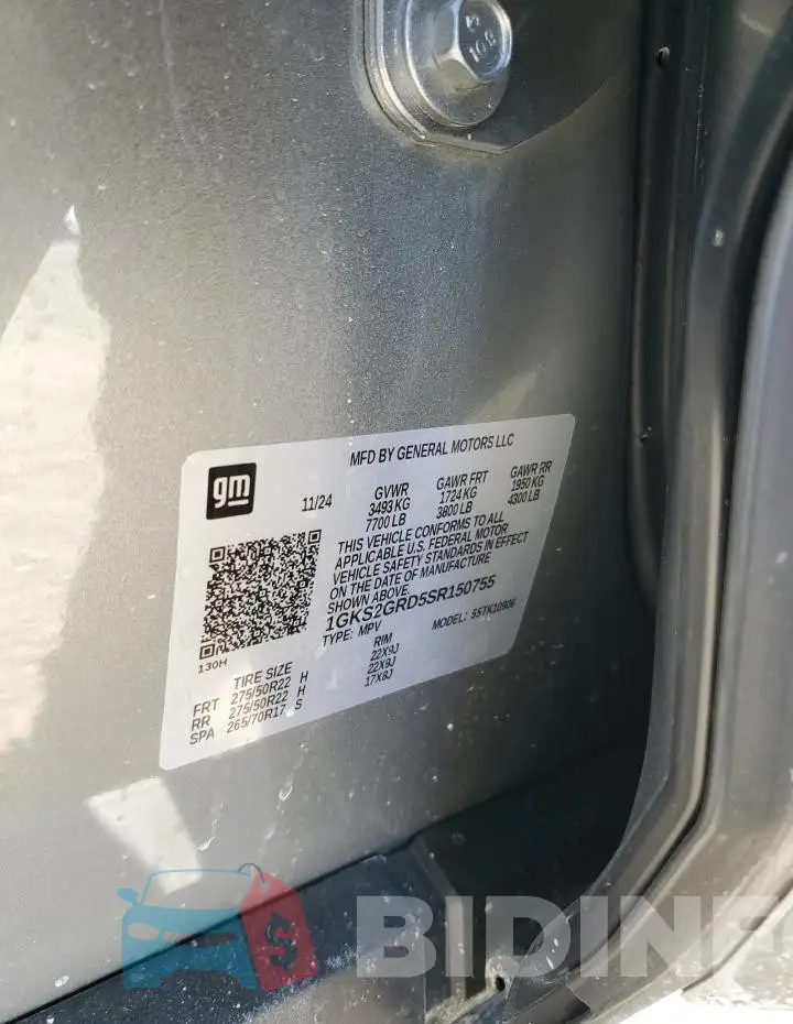 1GKS2GRD5SR150755 Photo# 13