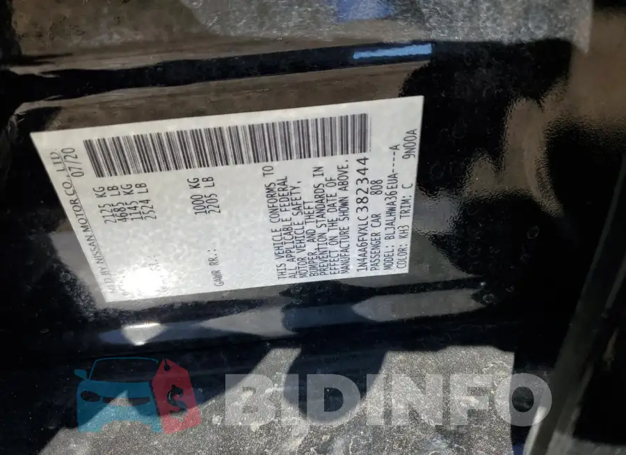 1N4AA6FVXLC382344 Photo# 12