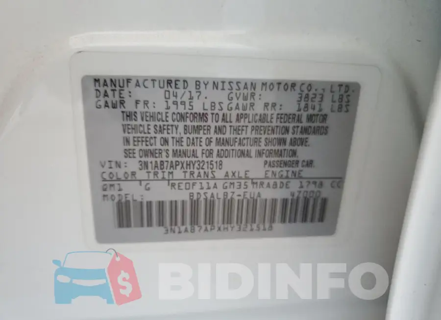 3N1AB7APXHY321518 Photo# 12