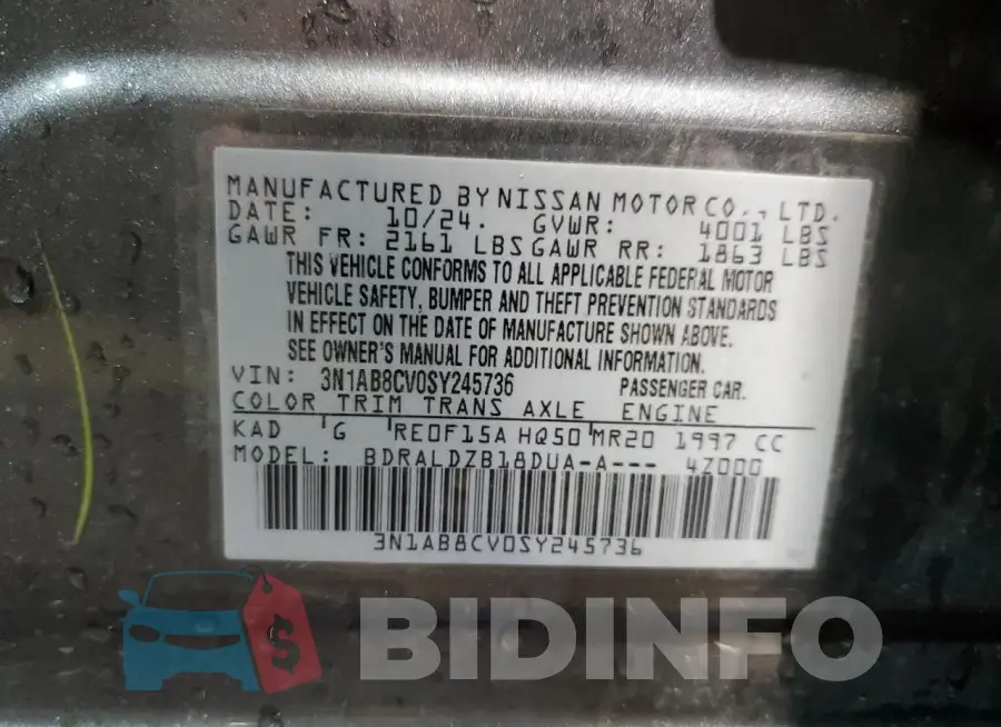 3N1AB8CV0SY245736 Photo# 12