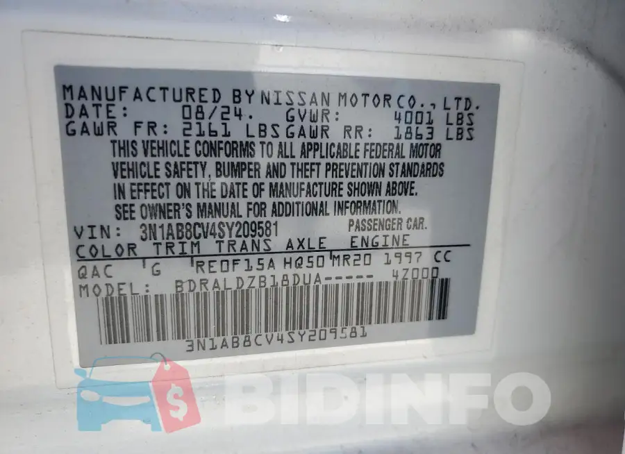 3N1AB8CV4SY209581 Photo# 12