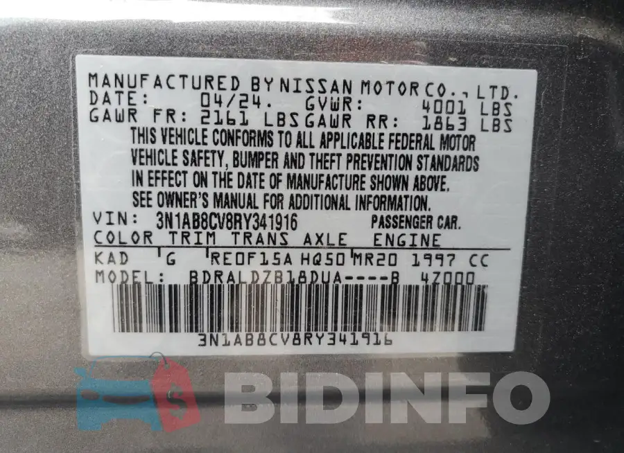 3N1AB8CV8RY341916 Photo# 13
