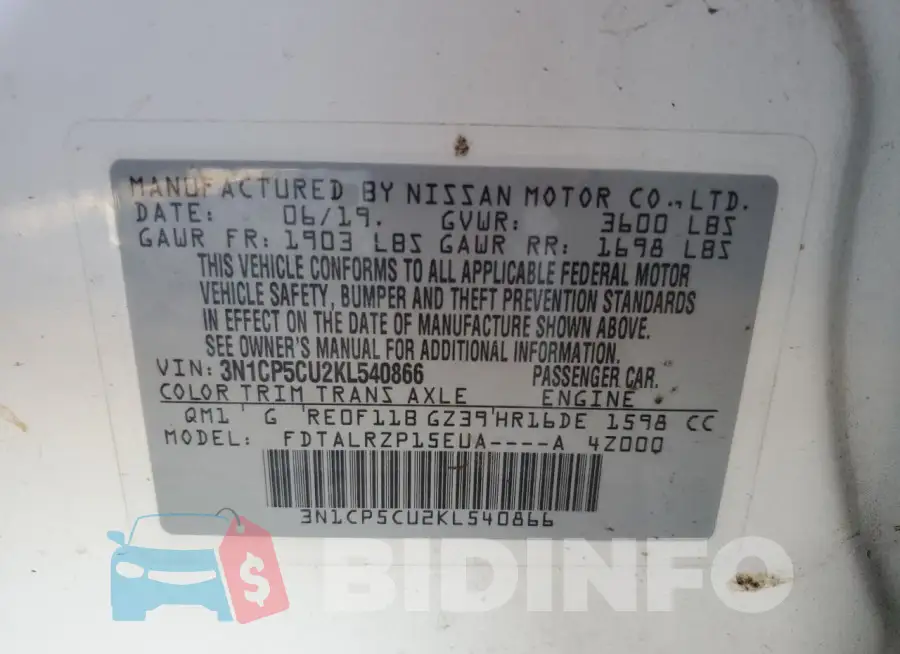 3N1CP5CU2KL540866 Photo# 13