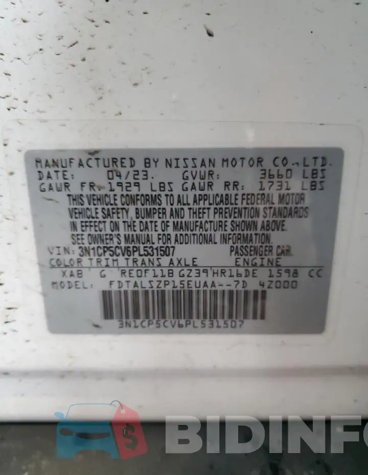 3N1CP5CV6PL531507 Photo# 12