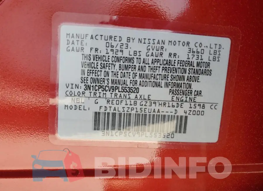 3N1CP5CV9PL553520 Photo# 12