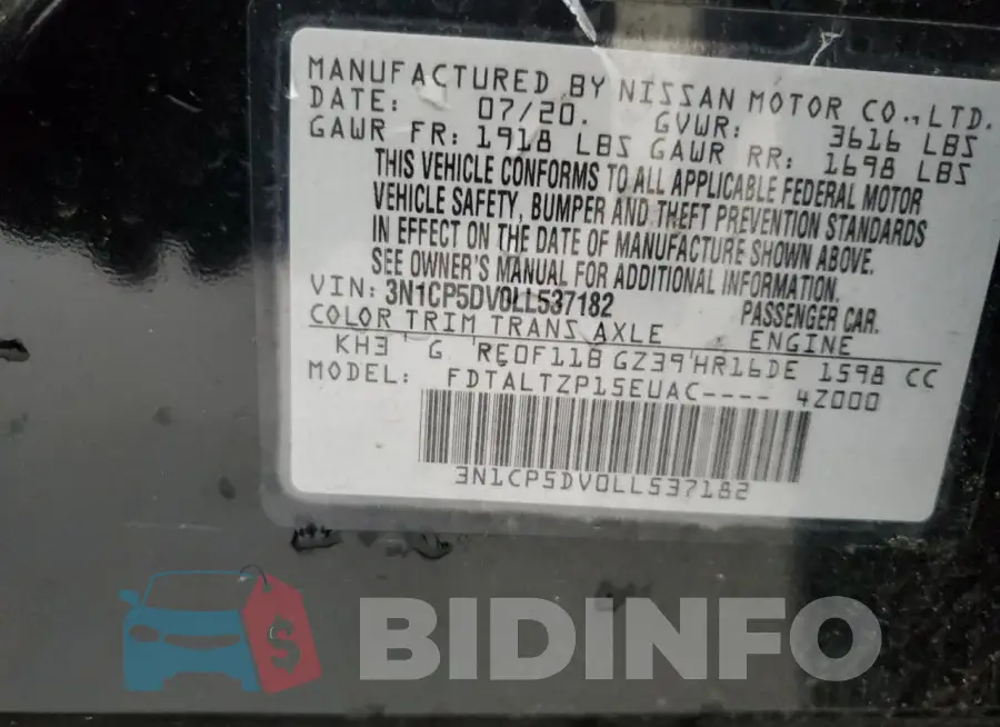 3N1CP5DV0LL537182 Photo# 12