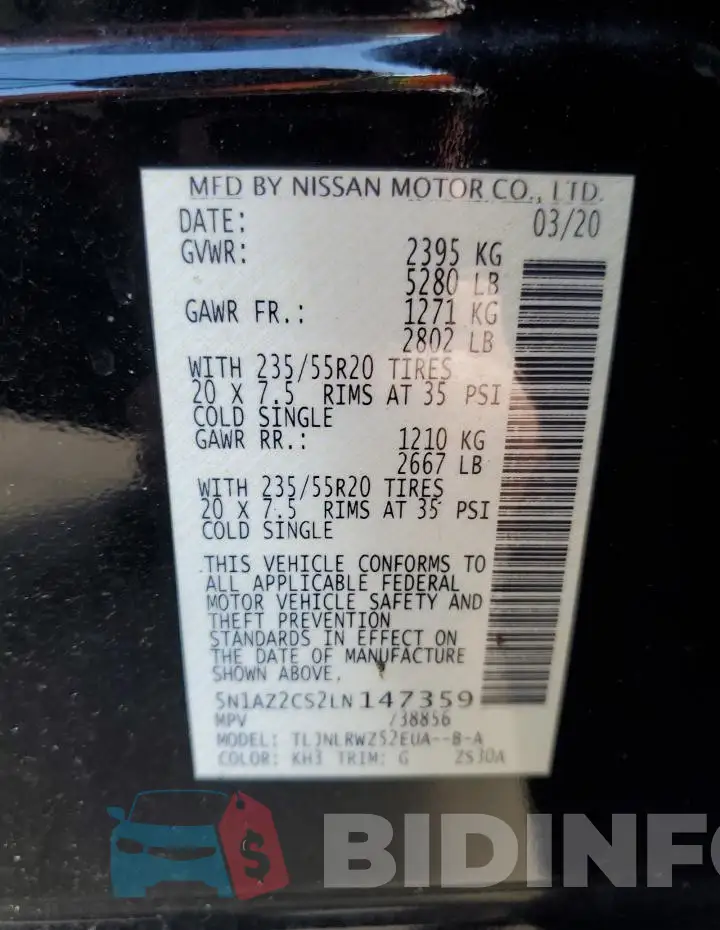 5N1AZ2CS2LN147359 Photo# 13