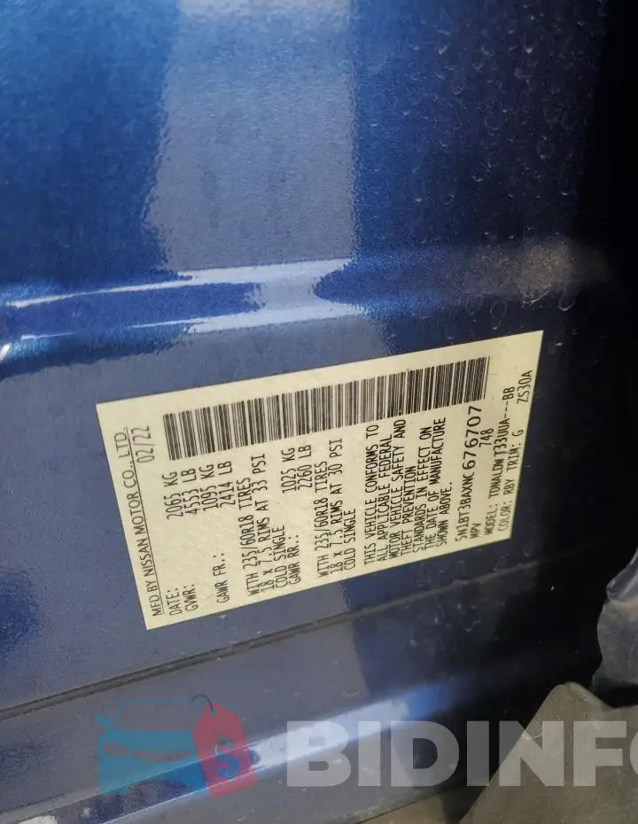 5N1BT3BAXNC676707 Photo# 14