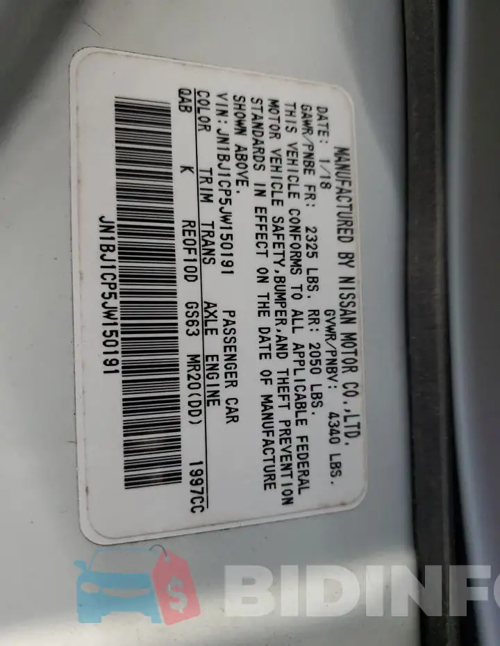 JN1BJ1CP5JW150191 Photo# 14