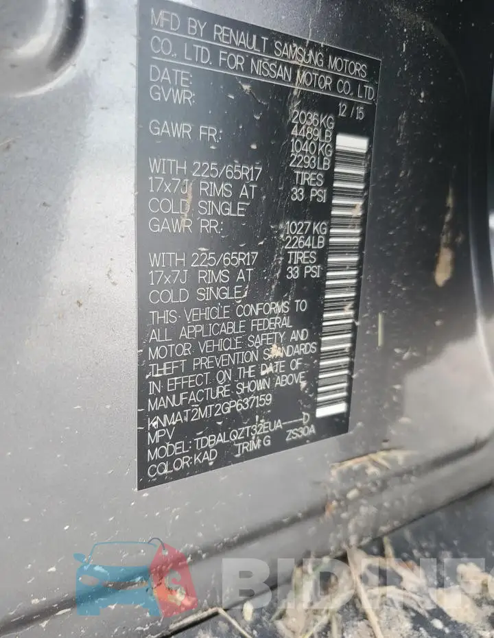 KNMAT2MT2GP637159 Photo# 14