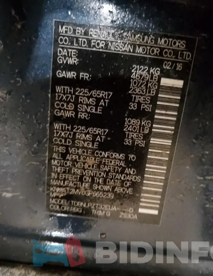 KNMAT2MV6GP665239 Photo# 13