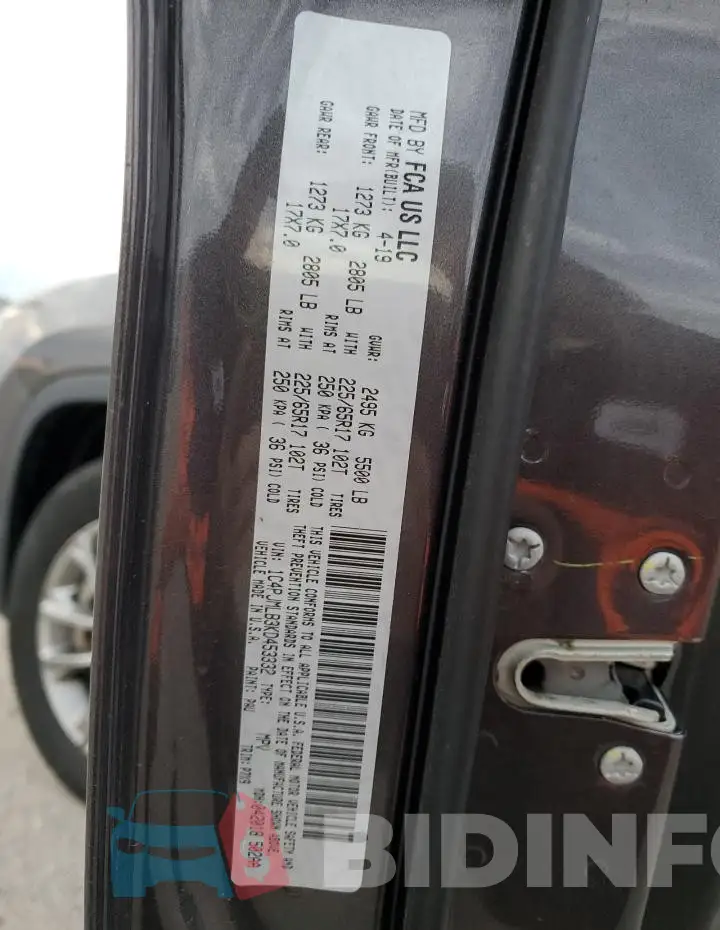 1C4PJMLB3KD453332 Photo# 13